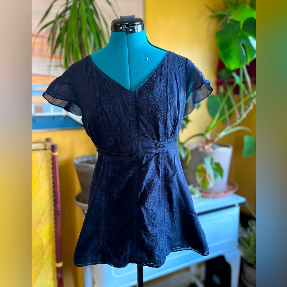 Navy Blue Banana Republic Top